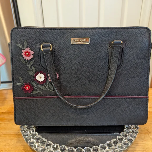 Kate Spade Reese Floral Leather Satchel NWOT - Picture 2 of 16